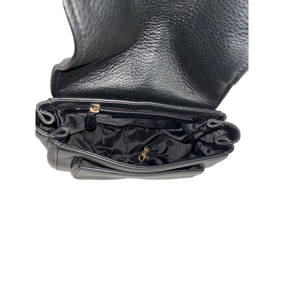 Michael Kors Women's Black Leather Suede & Gold Tone Hardware Handbag Sz M - Picture 8 of 13